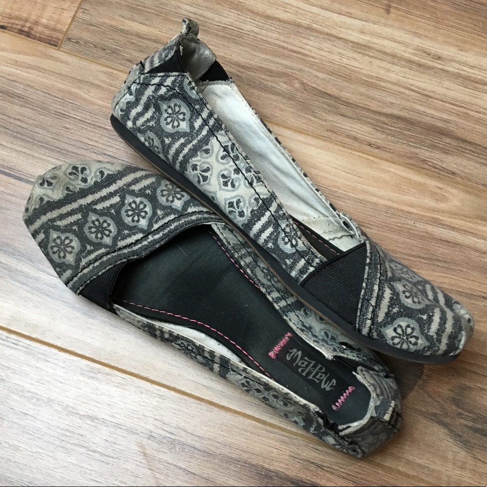 Blue Mandala Pattern Flats